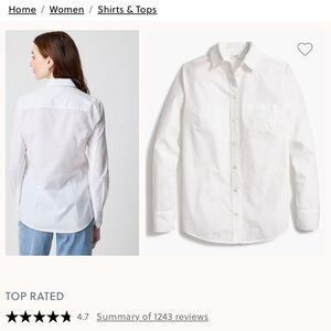 J. Crew Factory White Button Down Shirt